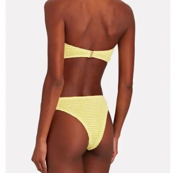 NEW‎ Cleonie X Free People ripple brief striped bikini bottom, one size - Picture 4 of 16